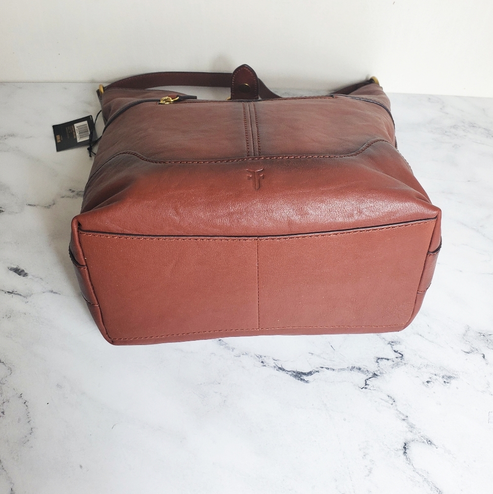 Frye Leather Ring Hobo Cognac Bag - Picture 5 of 8